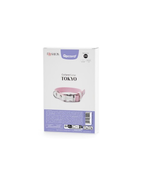 Synthetic leather dog and cat collar with iridescent coating - Record