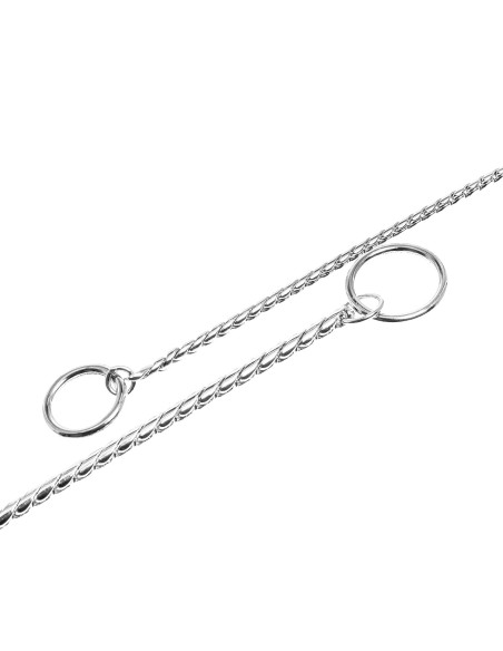 Dog collar with thin snake chain choke - Record