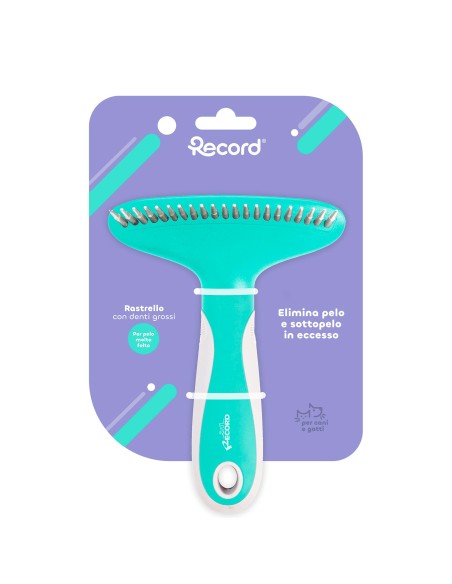 Rastrello con punte in acciaio inox per cani e gatti - Record