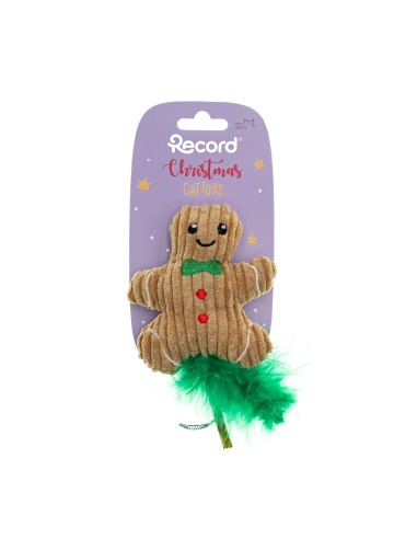 Cat toy with plush and feather - Record