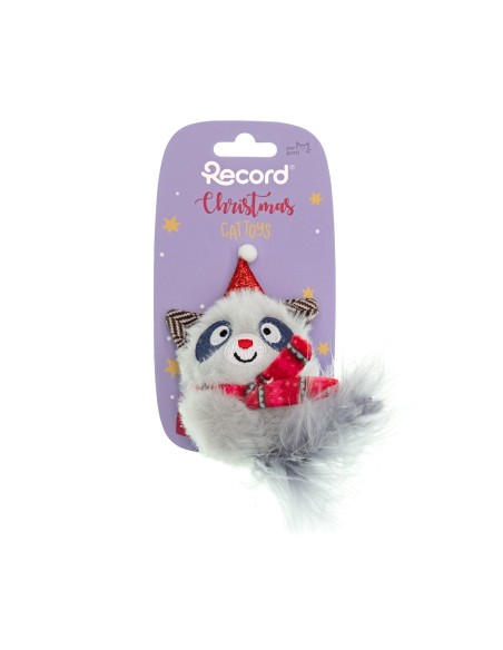 Cat toy with plush and feather - Record