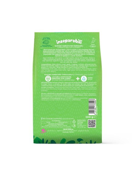 Complete feed for lovebirds and parakeets 500 g - Best Friend