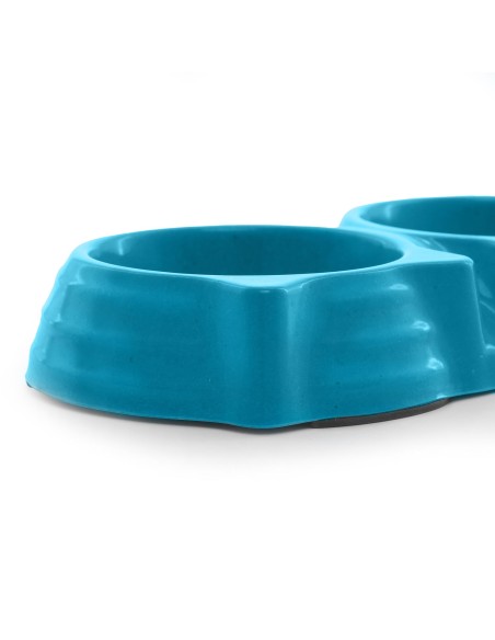 Double bamboo bowl Ø 23 cm each shape of a cat face - Record