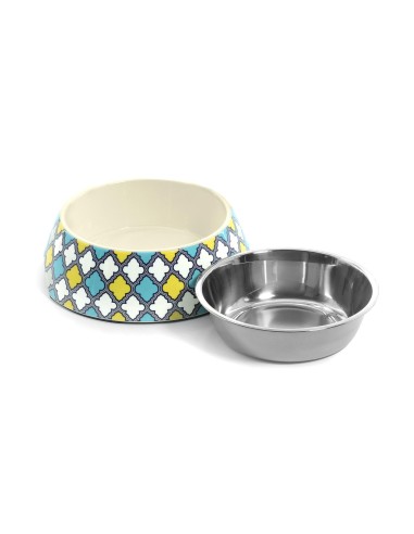 Ciotola per cani in acciaio Maiolica - Record