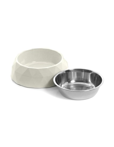 Diamond steel dog bowl - Record