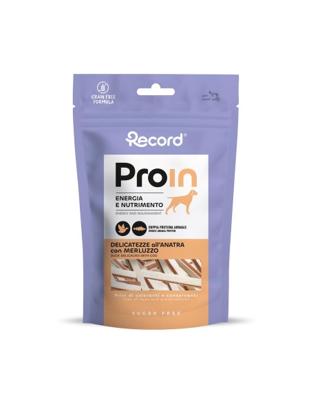 Snack naturale per cani ProIn con proteina base Anatra - Record
