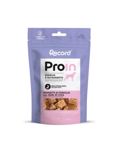 Snack naturale per cani ProIn con proteina base Coniglio - Record