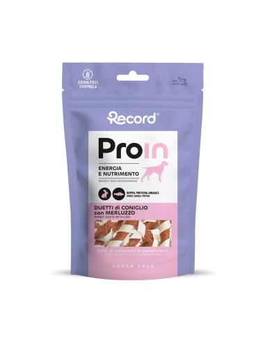 Snack naturale per cani ProIn con proteina base Coniglio - Record