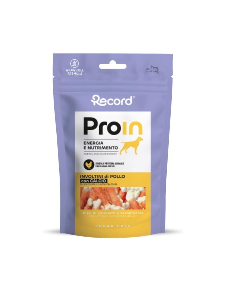 Snack naturale per cani ProIn con proteina base Pollo - Record
