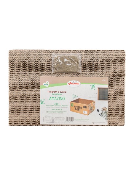 Tiragraffi Scatola in cartone con catnip - Record