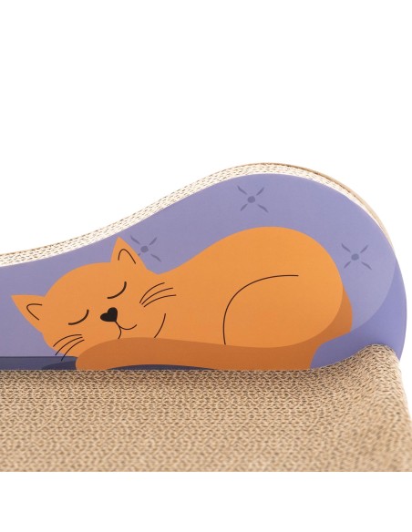 Sofa cardboard cat scratcher with catnip - Record