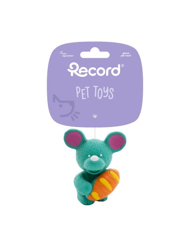 Gioco per cani in lattice con squeaker Mini Zoo Display 36 pcs - Record