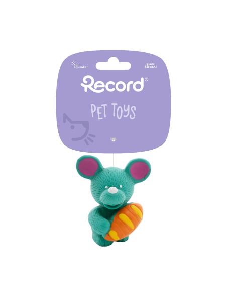 Latex dog toy with squeaker Mini zoo Display 36 pcs - Record
