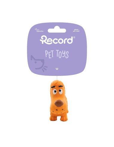 Latex dog toy with squeaker Tiny toys Display 36 pcs - Record