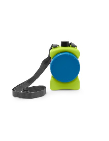 Aquacroc multi-purpose water bottle with built-in bowls and hygiene bag holder - Record