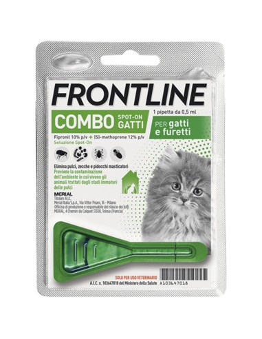 Frontline combo antiparassitario gatti e furetti spot-on mono pipetta - Frontline