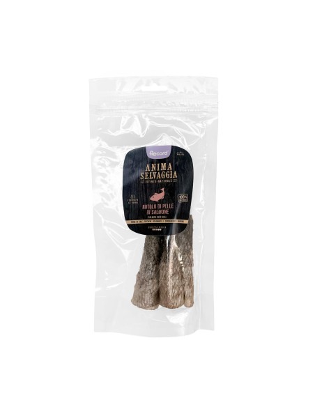 Snack rotolo di pelle di salmone Anima Selvaggia 50 g - Record