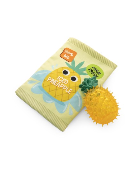 A refreshing fruit-shaped dog toy with a freshness bag - Record