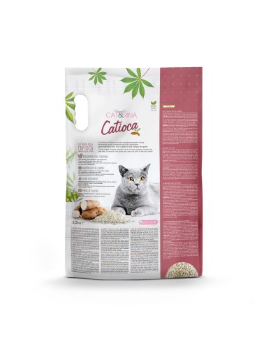 Catioca Tapioca-based cat litter granules, 2.5 kg - Cat&Rina