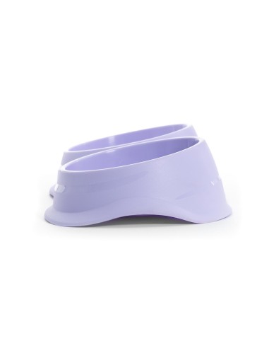Vague double plastic dog bowl - Record