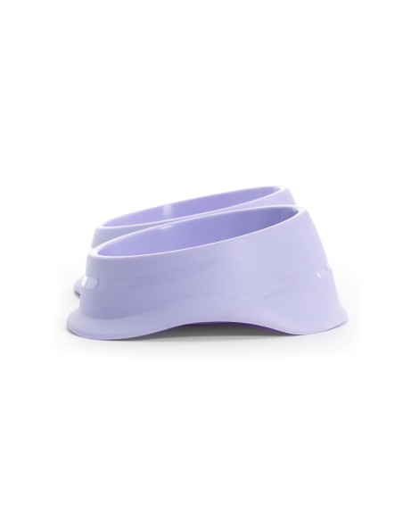 Vague double plastic dog bowl - Record