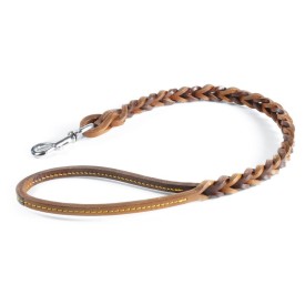 Double plait leather leash 75 cm - Record