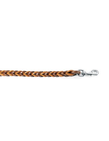 Double plait leather leash 75 cm - Record