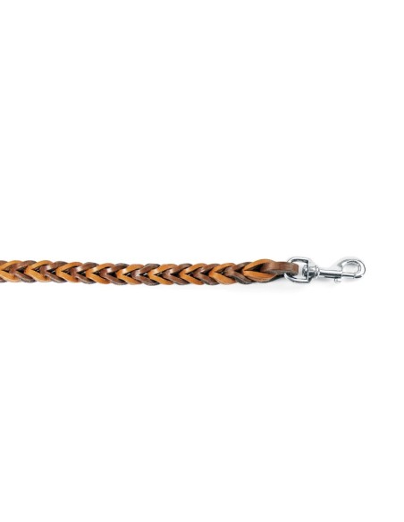 Double plait leather leash 75 cm - Record