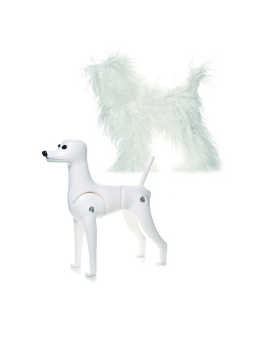 Manichino a forma di cane di taglia media con pelo per la formazione dei toelettatori, nelle scuole specializzate o durante i c