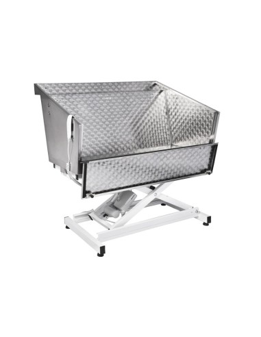 Stainless steel bath with splash guard - Record