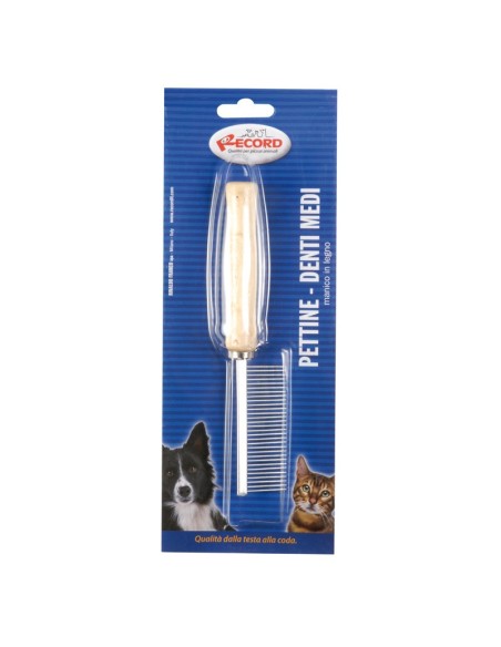 Metal comb medium teeth 17x3 cm - Record