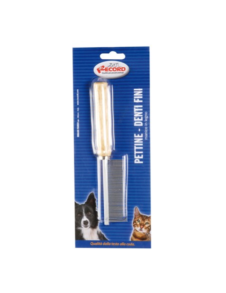 Metal comb fine teeth 18x3 cm - Record