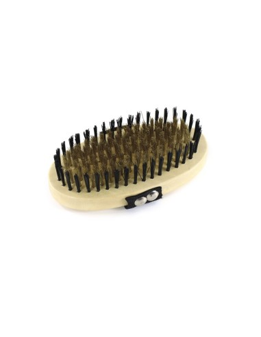 Oval palm brush with brass bristle - Record