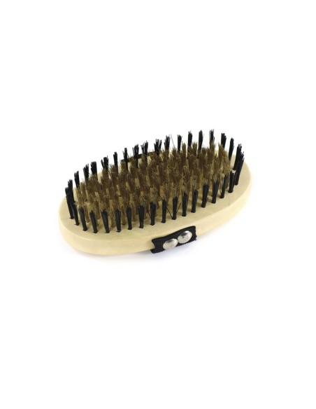 Oval palm brush with brass bristle - Record