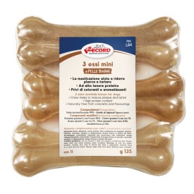 Mini ossi per cani termoretratti pelle bovina 3 pcs - Record