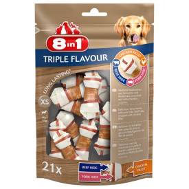 Mini bones for dogs 8in1 Triple Flavour - 8in1