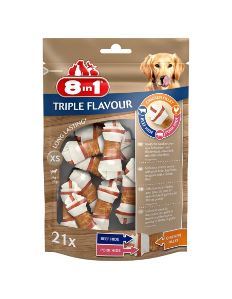 Mini bones for dogs 8in1 Triple Flavour - 8in1
