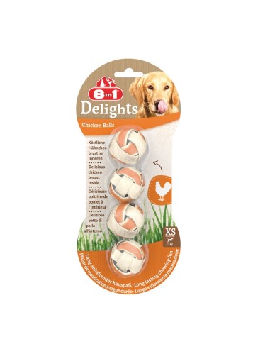 Snack per cani palle annodate con carne di pollo 8in1 Delights - 8in1