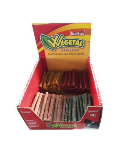 Puffed rice stick dog snacks Wegetal Display 180 pcs - Record