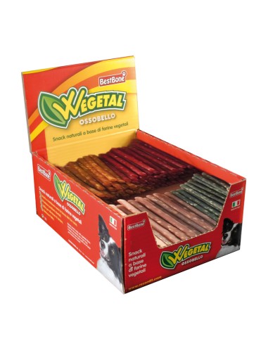 Puffed rice stick dog snacks Wegetal Display 180 pcs - Record