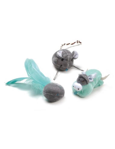 Cat teaser 3in1 stick with 3 interchangeable toy 6 pcs/pack - Cat&Rina