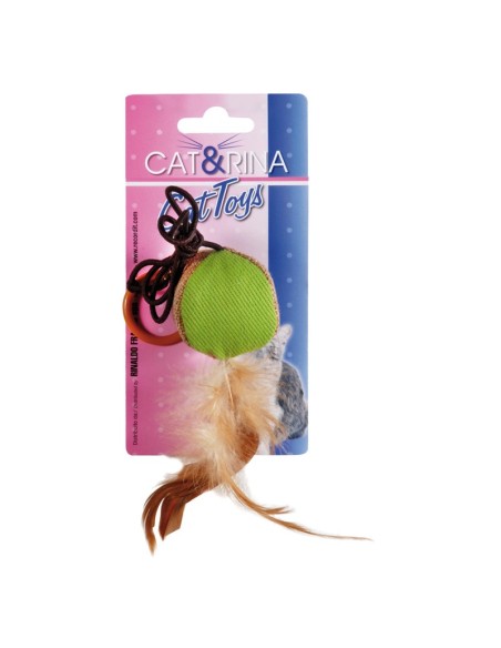 Cat toys with elastic band green assorted 12 pcs/conf. - Cat&Rina