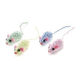 Glitter and rope mice Display 60 pcs - Record