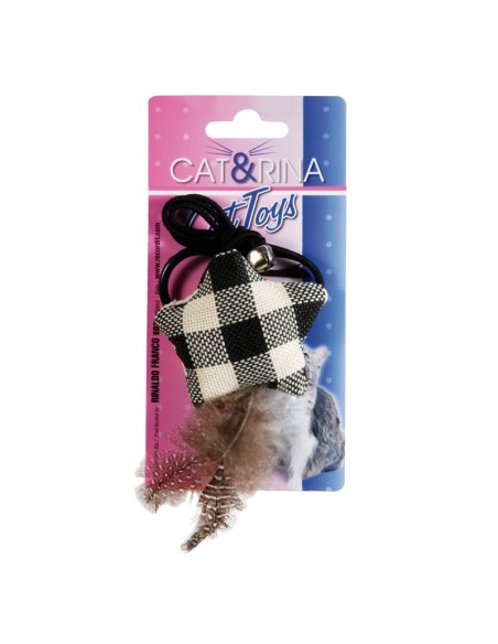 Cat toys with elastic chequers assorted 12 pcs/conf. - Cat&Rina