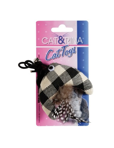 Cat toys with elastic chequers assorted 12 pcs/conf. - Cat&Rina