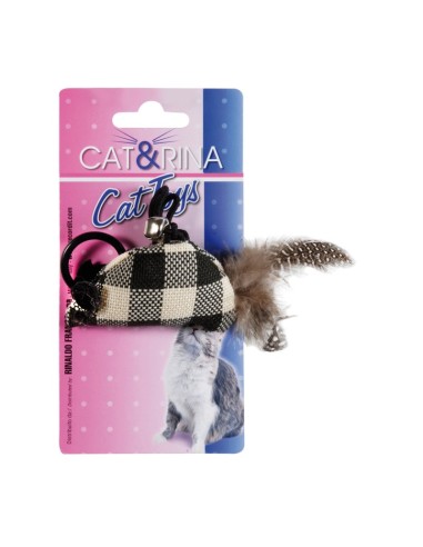 Cat toys with elastic chequers assorted 12 pcs/conf. - Cat&Rina