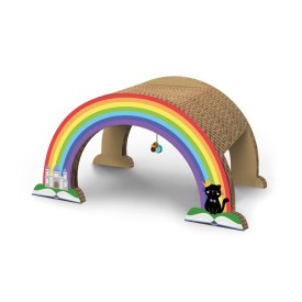 Rainbow cardboard cat scratcher - Record