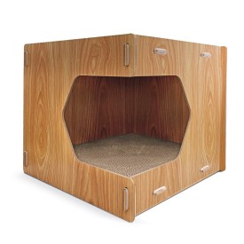 Angular wood and cardboard cat scratcher - Record