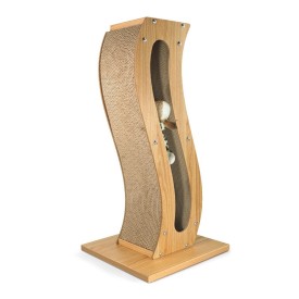 Wood and cardboard cat scratcher Onda - Record