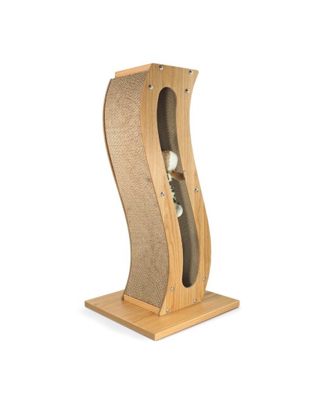 Wood and cardboard cat scratcher Onda - Record